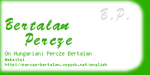 bertalan percze business card